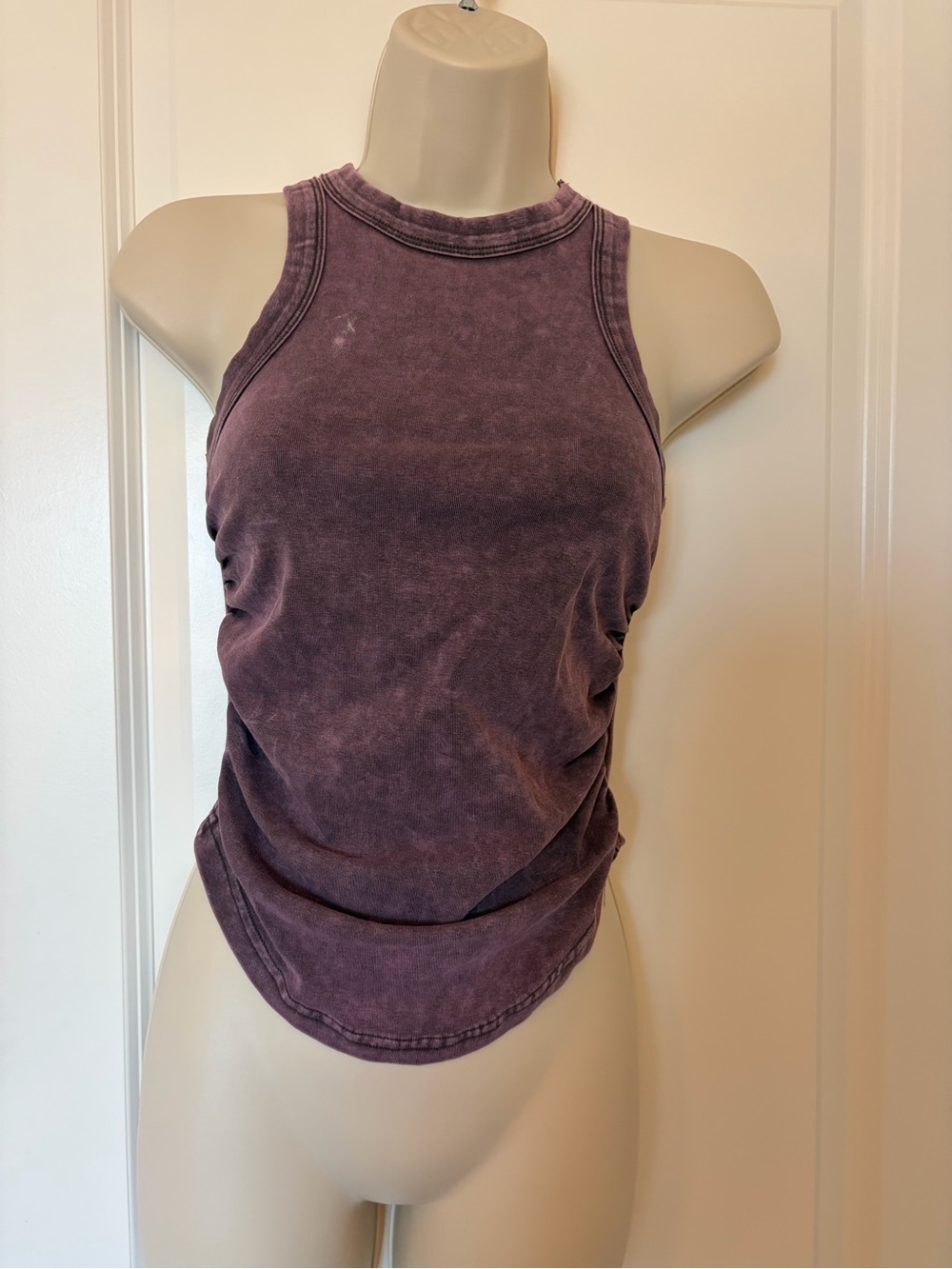 Washed Plum Racerback Tank Top